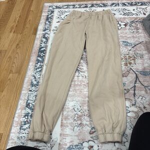 Beige Jogger Pants